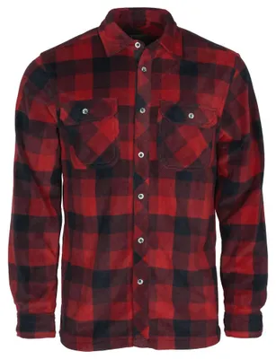 Produktbild von Pinewood 5063 Finnveden Canada Fleece Hemd Rot/ Schwarz (518) S