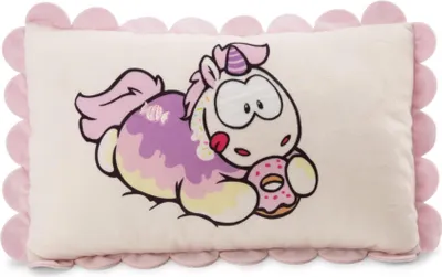 Produktbild von NICI Kissen Einhorn Sweety Rainbow 43x25cm - Weiss - Flauschiges Kuscheltierkissen für Jungen, Mädchen, Babys und Kuscheltierliebhaber, ideal für Zuhause, Kindergarten oder unterwegs | 61917