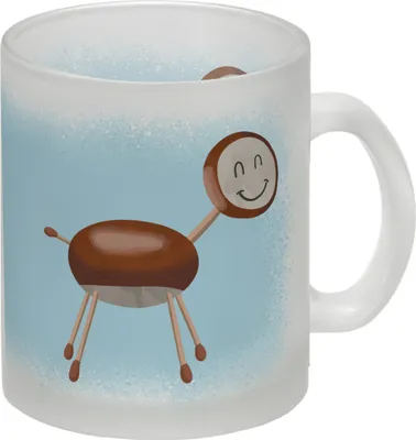 Produktbild von Kastanienfigur Glas Tasse für den Herbst
