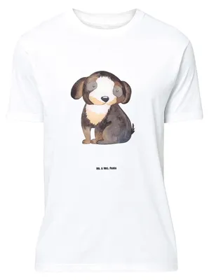 Produktbild von Mr. & Mrs. Panda Größe M T-Shirt Hund Entspannen - Weiß - Geschenk, Niedlich, Herren, Vierbeiner, Tshirt, Sprüche, Liebe, Süß, Shirt, mit Spruch