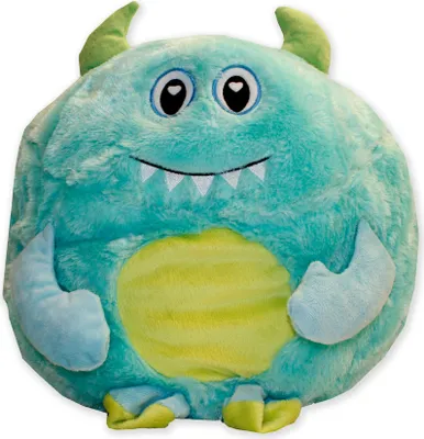 Produktbild von Monster Kuschelkissen Plüsch Kinder Kissen in Türkis Dekokissen mit Füllung ca. 45 cm Autokissen