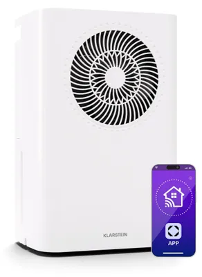 Luftentfeuchter 16 L, WLAN, leise, 24h Timer, tragbar bis 40 m²
