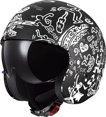 Produktbild von Jet-Motorradhelm SPITFIRE II TRIBAL in Matt Schwarz-Weiß, Größe M