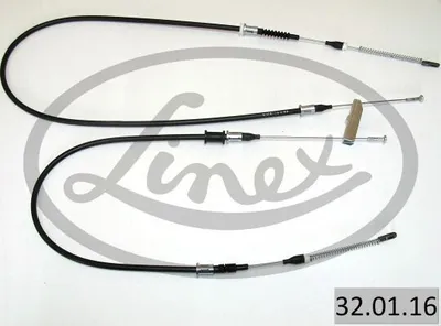 Produktbild von LINEX Handbremsseil 32.01.16 Hinten für OPEL Kadett E Limousine (T85) 1679/1092/1274/691mm