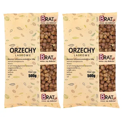 Obrázok produktu pre Lieskové orechy 1 kg (2x500 g)