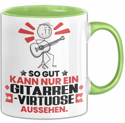 Produktbild von Gitarrenvirtuose Geschenk Tasse So Gut Kann Nur Ein Gitarrenvirtuose Aussehen Geschenkidee Kaffee-Becher (Grün)