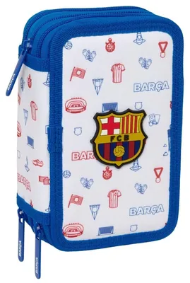 Zdjęcie produktu dla Etui szkolne FC Barcelona, 3-komorowe, wyposażone, 37 elementów, wielokolorowe, oficjalny produkt licencjonowany
