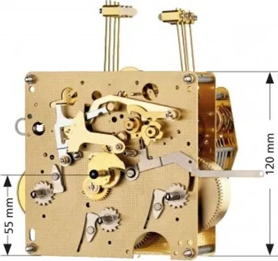 Produktbild von Hermle Regulatorwerk Hermle 351-051, 8-Tage, Pendel 48 cm, Schlag auf Gong