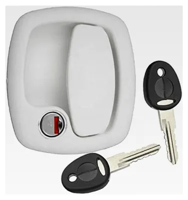 Produktbild von Türschloss Stauklappenschloss für Wohnwagen und Wohnmobil FF-System weiß Außenteil