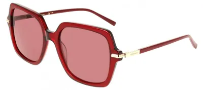 Produktbild von Ferragamo SF2076S Transparent red 57/19/145 Damen Sonnenbrillen