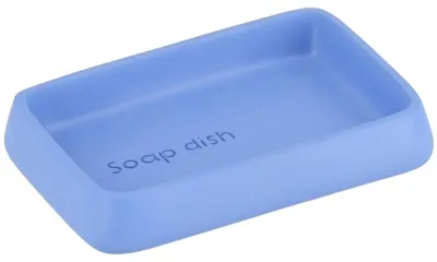 Produktbild von TENDANCE | Badeseifenschale - Seifenschale - Seifenhalter - blau - aus Polyresin - 2 x 13 x 8 cm - Seifenablage - Praktisch - Badaccessoires