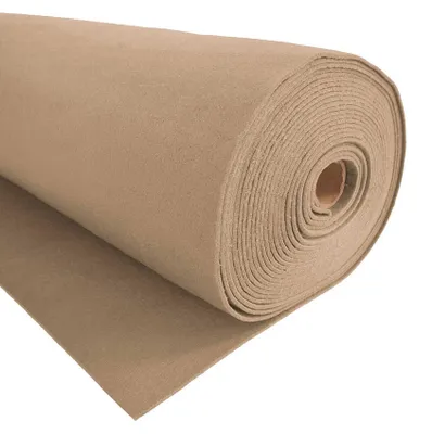 Bastelfilz 3 mm Meterware in Hellbeige – aufgerollter Dekofilz und Taschenfilz zum Basteln.