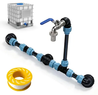 Produktbild von IBC-Verbindungsset für 3 Tanks - Gartenbewässerung und Regenwassernutzung