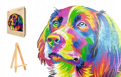 Produktbild von Pasjo24 Holzpuzzle Golden Retriever 293 Teile in Holzbox