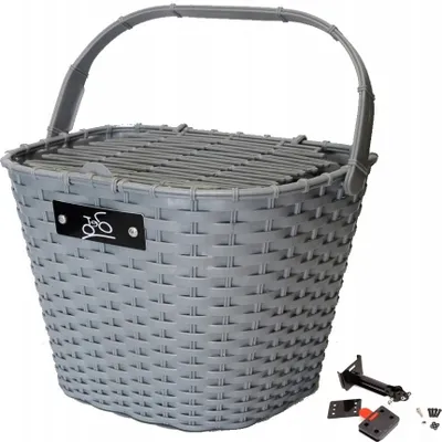 Produktbild von Sportown Fahrradkorb Click Vorderradmontage Grau 22L