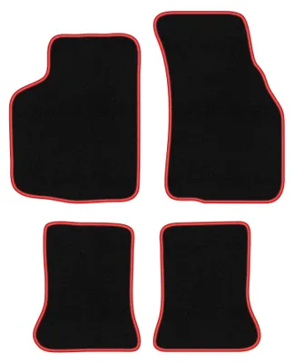 Immagine prodotto di Tappetini in moquette per Volkswagen Golf I 1979-1993 (cabrio) – set 4 pezzi, nero/rosso, su misura – Wielganizator CARLUX