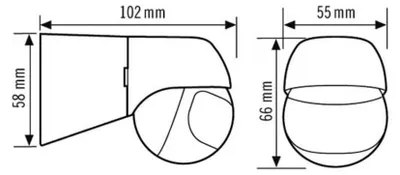 Produktbild von Esylux EM10055515 Aufputz Bewegungsmelder 180° Schwarz IP44