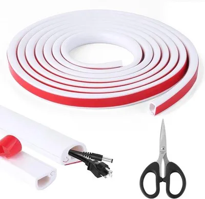 Immagine prodotto di Copricavo elettrico da 3 metri - autoadesivo - bianco - PVC
