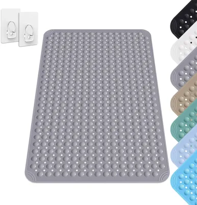 Produktbild von Duschmatte 80 x 120 cm, mit Saugnäpfen und Abflusslöchern, PVC, für Dusche