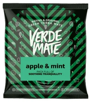 Produktbild von Verde Mate - Mate Tee Probe Apple, Mint 50g - 5mm Dicke Blätter, Staubfrei - Mild - Apfel, Minze Mix - Luftgetrocknet - Yerba Mate Brasilien