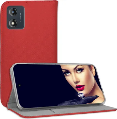 Immagine prodotto di Custodia protettiva Bookstyle per Motorola Moto E13 (6,5'') - Rosso