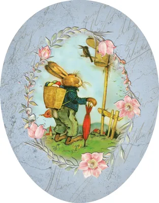 Produktbild von Nestler Papp-Osterei 35 cm Osterglück blau o. Motivwahl