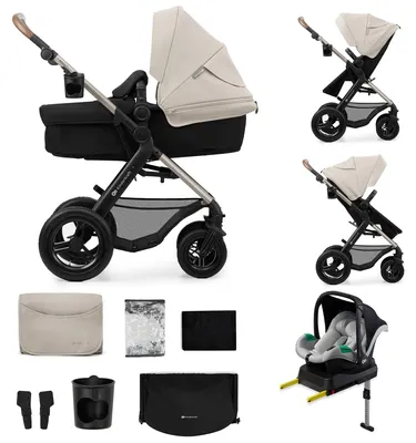 Immagine prodotto di Kinderkraft MOOV 2 Passeggino 4 in 1 con navicella 2 in 1 e base MINK FX Grigio
