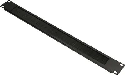 Obrázek produktu pro Extralink Kabelový organizér Černý, s kartáčem, Průchozí panel s kartáčem, Černá, 1 kusů