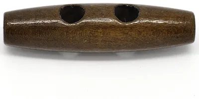 Produktbild von 5 Knebelknopf Holz, 5 x 1,3 cm, dunkelbraun