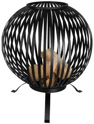 Feuerkugel-Lagerfeuer-Schwarz-Metall