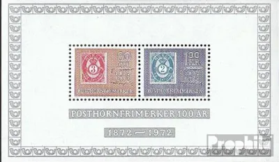 Produktbild von Briefmarken Norwegen 1972 Mi Block1 (kompl.Ausg.) gestempelt Posthornmarken