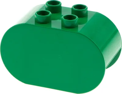 Produktbild von 1x Lego Duplo Bau Stein 2x4x2 abgerundet grün Basic 9054 9052 2370 6448 4198