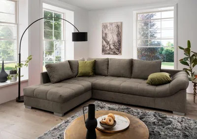 Produktbild von Polsterecke >Althea< Schlaffunktion, Rutsche, Bezug braun - 298x65x202 (BxHxT)