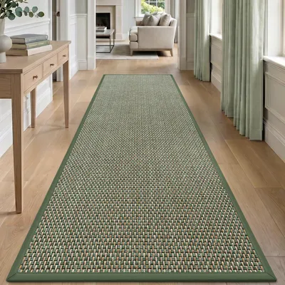 Image de Tapis de sol antidérapant, 60 x 180 cm, vert, avec dos en caoutchouc, pour intérieur