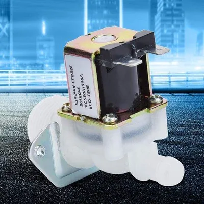 Obrázok produktu pre Plastový elektromagnetický ventil, vodovodný kohútik s dvojitými klapkami, jednosmerný ventil, elektromagnetický ventil pre domácnosť, určený pre práčky