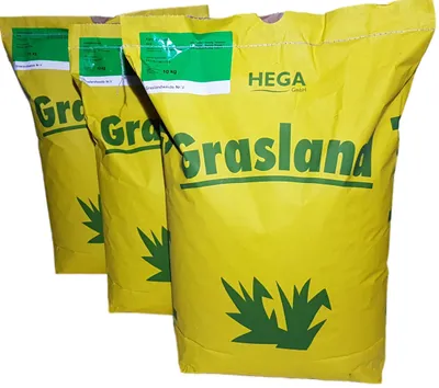Produktbild von HEGA Grasland Weidemischung Nr. V, Reparatur & Nachsaat, 3 x 10kg, Mähwiese, Weidegras, Wiese, Futtergras für 15.000m²