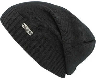 Eisglut Longbeanie Strickmütze Rocketo Cotton in schwarz
