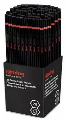 Produktbild von Rotring Graphitstift Holz 2B zum Skizzieren Schwarz