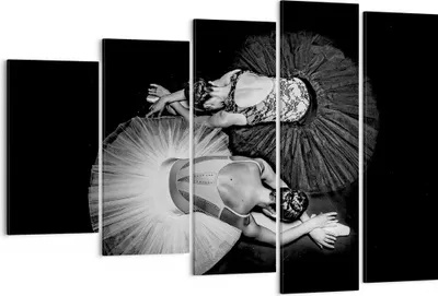 Produktbild von Bild auf Leinwand - Leinwandbild - 5 Teile - Ballerinas Ballett Tanz - 150x100cm - Wand Bild - Wanddeko - Wandbilder - Leinwanddruck - Bilder - Wanddekoration - Leinwand bilder - EG150x100-5050