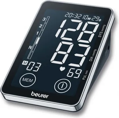 Produktbild von Beurer BM 58 Blutdruck-Messgerät, Oberarm-Messung, automatisches Aufpumpen, 120 speicherbare Messungen, inkl. Batterie