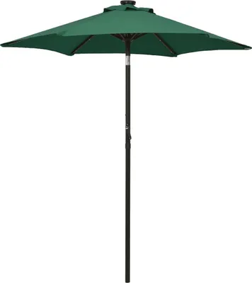 Produktbild von Best Möbel Sonnenschirm mit LED-Beleuchtung Grün 200x211 cm Alu - Sonnenschirme Cloris Neu3754306 1parcel