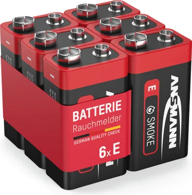 Produktbild von ANSMANN 1525-0001 ANSMANN alkalická baterie, E-Block 6LR61 9 V, balení 6 ks