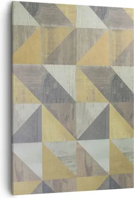 Produktbild von Bild auf Leinwand - Leinwandbild - Einteilig - Abstraktion Geometrisch Dreiecke - 50x70cm - Wand Bild - Wandbilder - Leinwanddruck - Wanddekoration - Leinwand bilder - Wandbild - PA50x70-4884