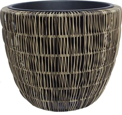 Produktbild von TrendLine Polyrattan Pflanztopf Ø 44 x 36 cm braun