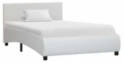 Obrázok produktu pre vidaXL Posteľný rošt s LED diódou Biela umelá koža 90x200 cm