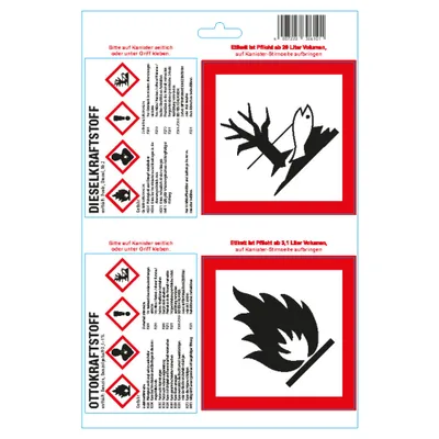 Obrázok produktu pre hünersdorff 306100 25 hünersdorff Hinweisaufkleber-Set