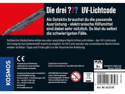 Obrázok produktu pre Tri ??? UV svetelné kódy (kovový cín)