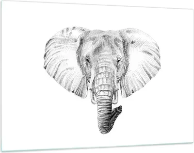 Produktbild von Bilder auf glas - Elefant Afrika Illustration Kinder - 120x80cm - Glasbilder - Wandbilder - Kunstdruck - Wanddekoration aus Glas - Glas Bilder - Wandbild auf Glas - GAA120x80-3213