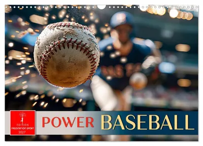 Produktbild von Power Baseball (Wandkalender 2027 DIN A3 quer), CALVENDO Monatskalender