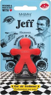 Zdjęcie produktu dla Mr&Mrs Fragrance Jeff Chrome Car Air Freshener Raspberry & Patchouli